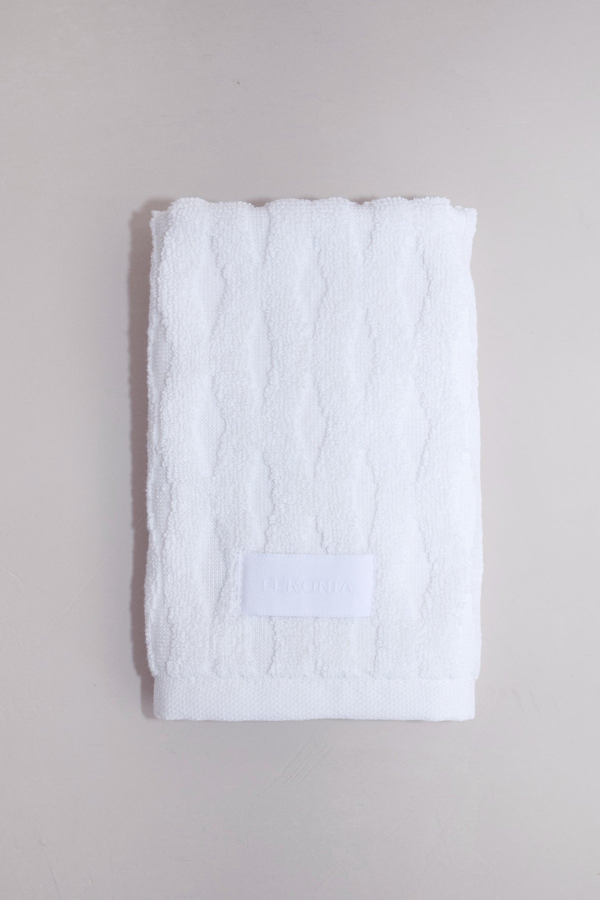 Washcloth set laid flat to display cotton-linen texture and size